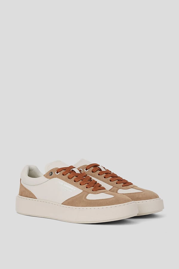 ΠΑΠΟΥΤΣΙΑ KARL LAGERFELD - 3T8-Off Wht Lth & Suede w/Beige